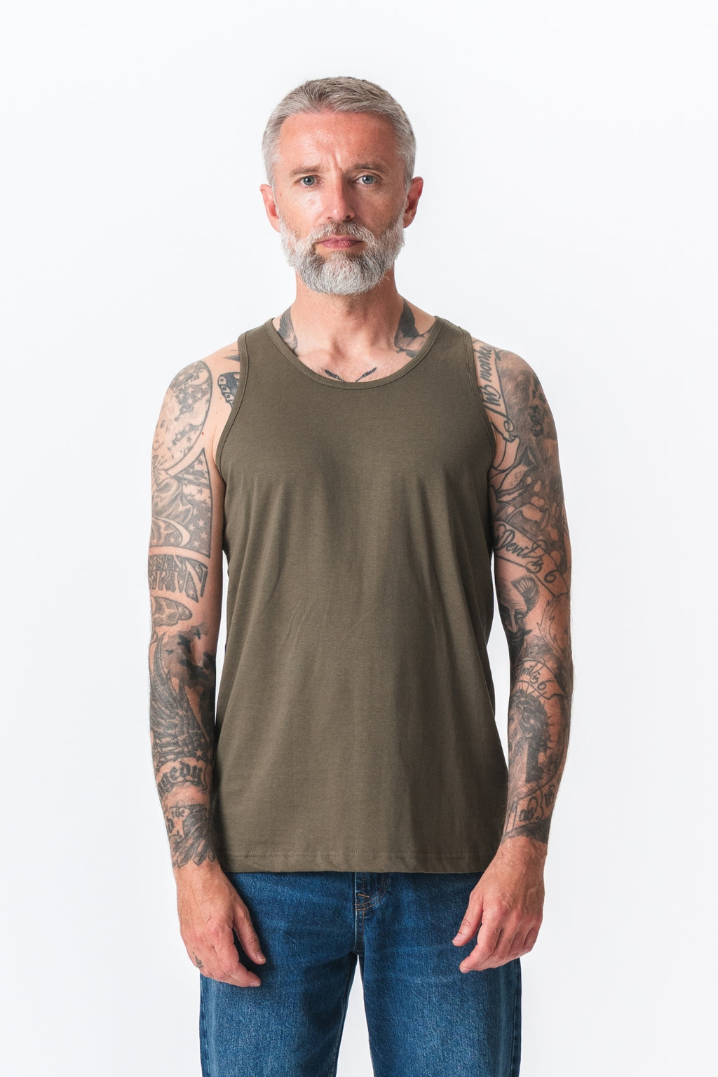 Basic Tanktop - Army Grøn
