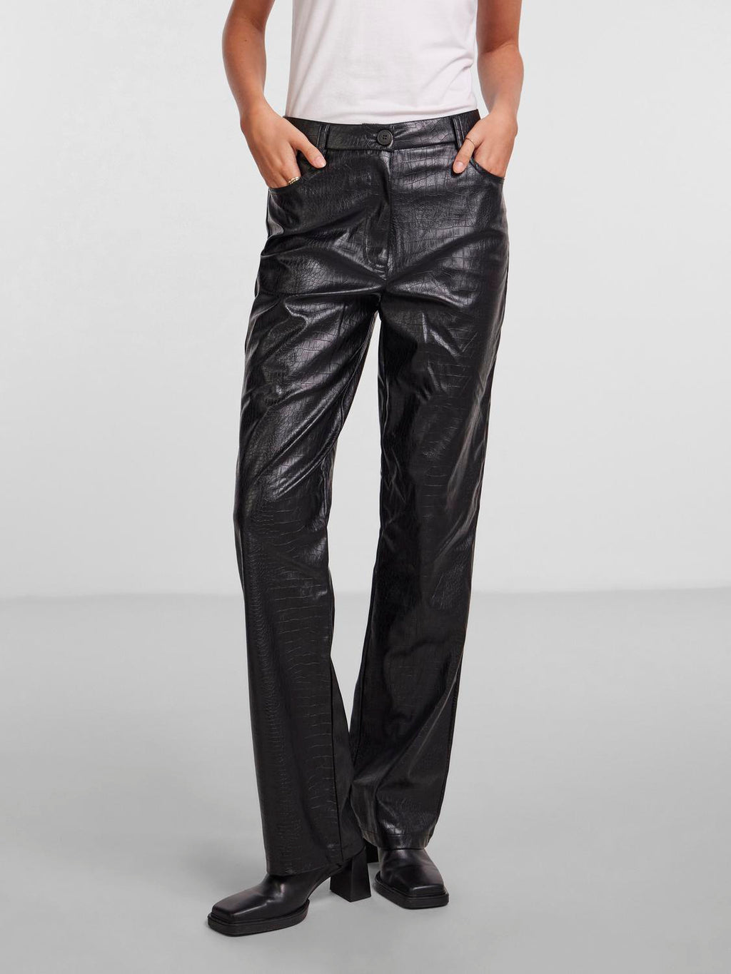 Croco Bukser - Sort