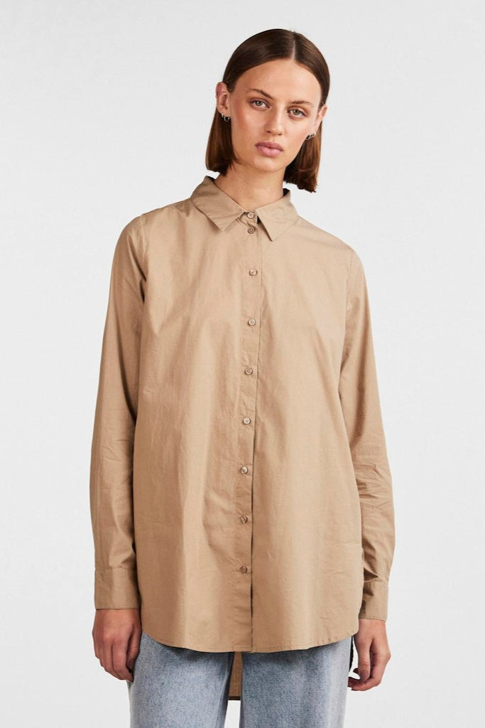 Jiva Langærmet Skjorte - Silver Mink