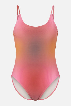 Laomi Lurex Badedragt - Red Ochre-Gradient