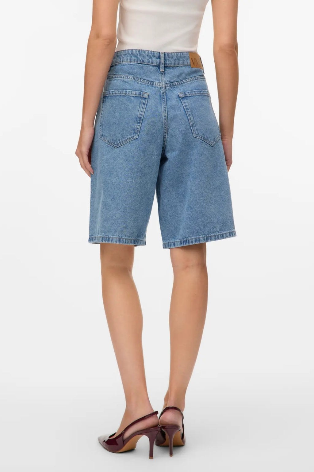 Kath Lange Denim Shorts - Light Blue Denim