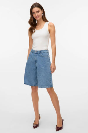 Kath Lange Denim Shorts - Light Blue Denim