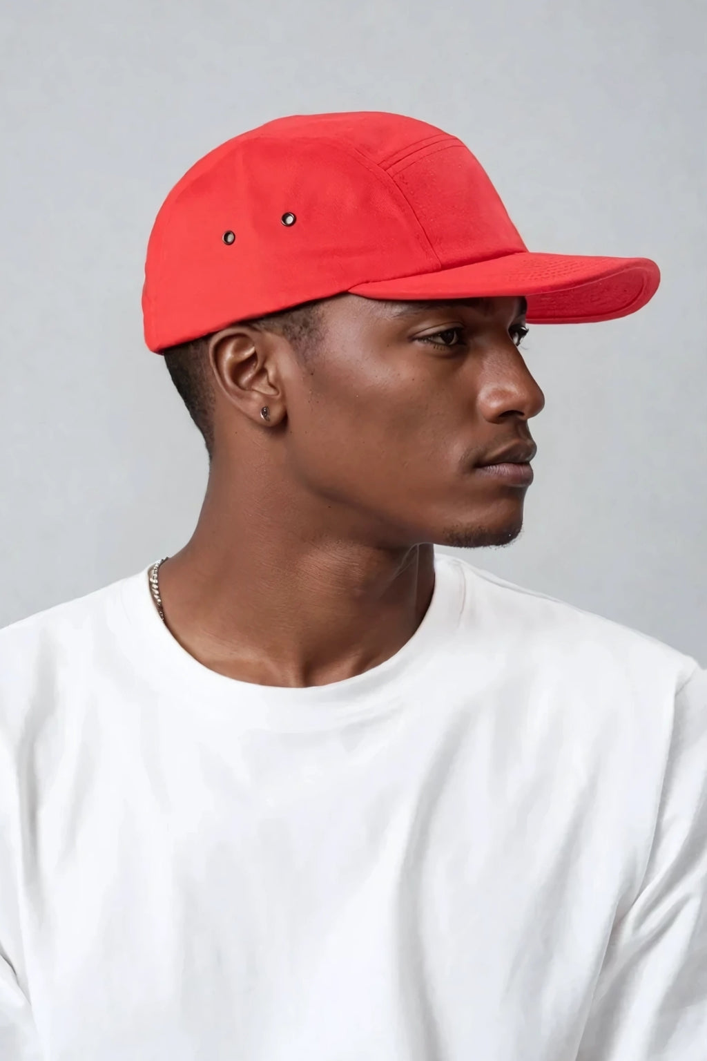 5 Panel Cap - Red