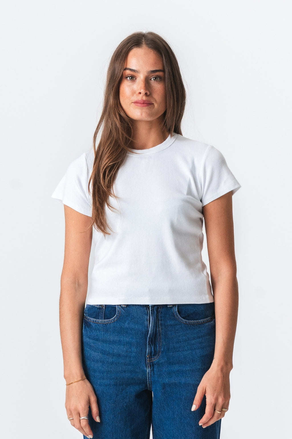 Emily Kort T-Shirt - Hvid
