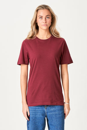 Boyfriend Tee - Bordeaux Rød