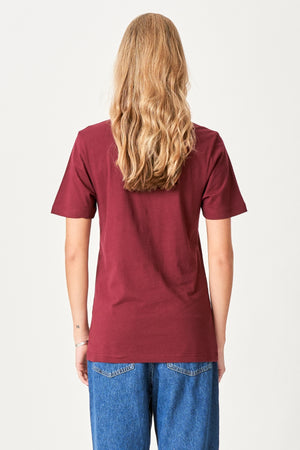 Boyfriend Tee - Bordeaux Rød