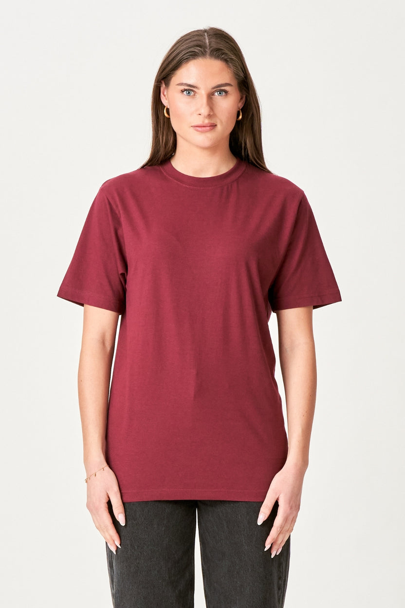 Icon Bordeaux Cotton T-Shirt