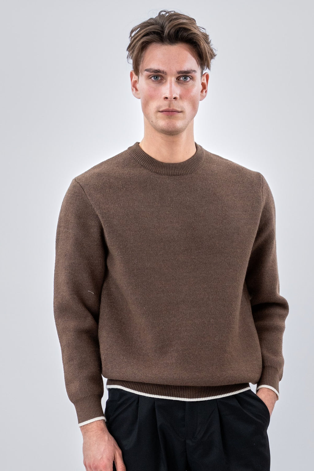 Crewneck Sweater - Brun
