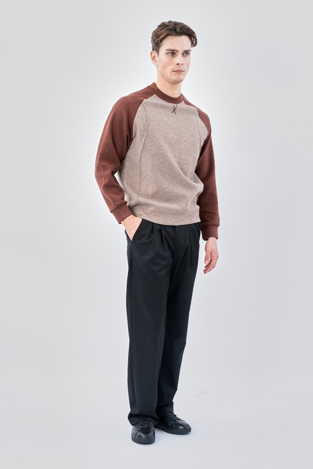 Raglan Sleeve Sweater - Brun