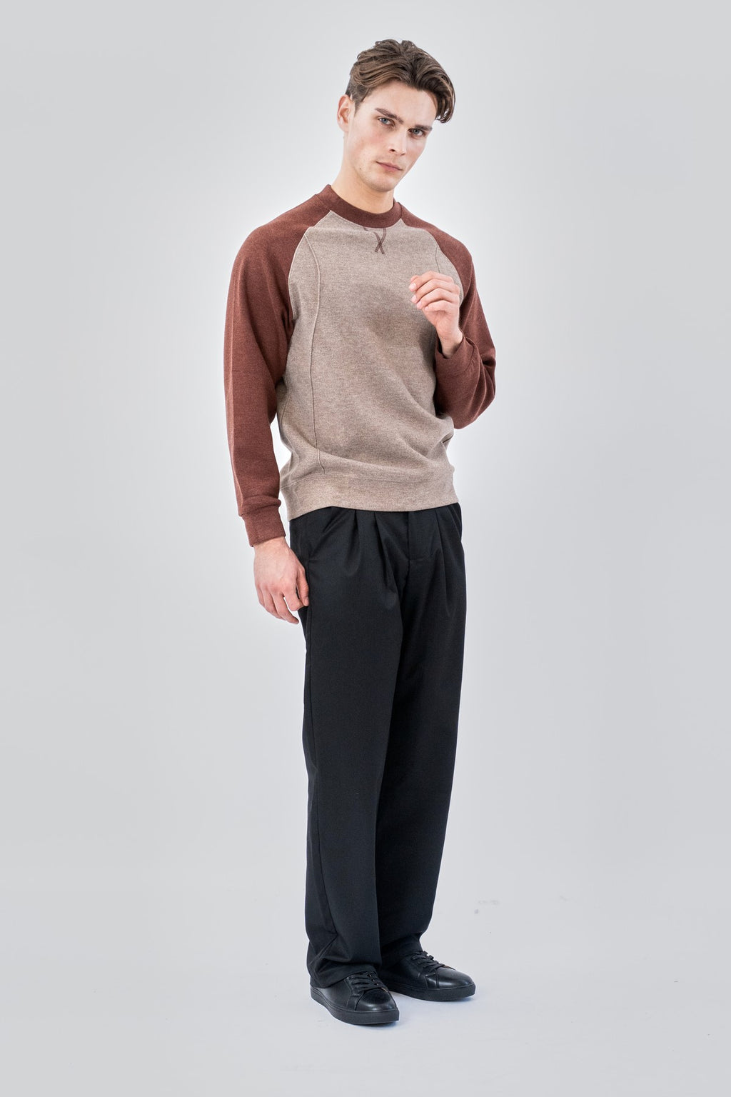 Raglan Sleeve Sweater - Brun
