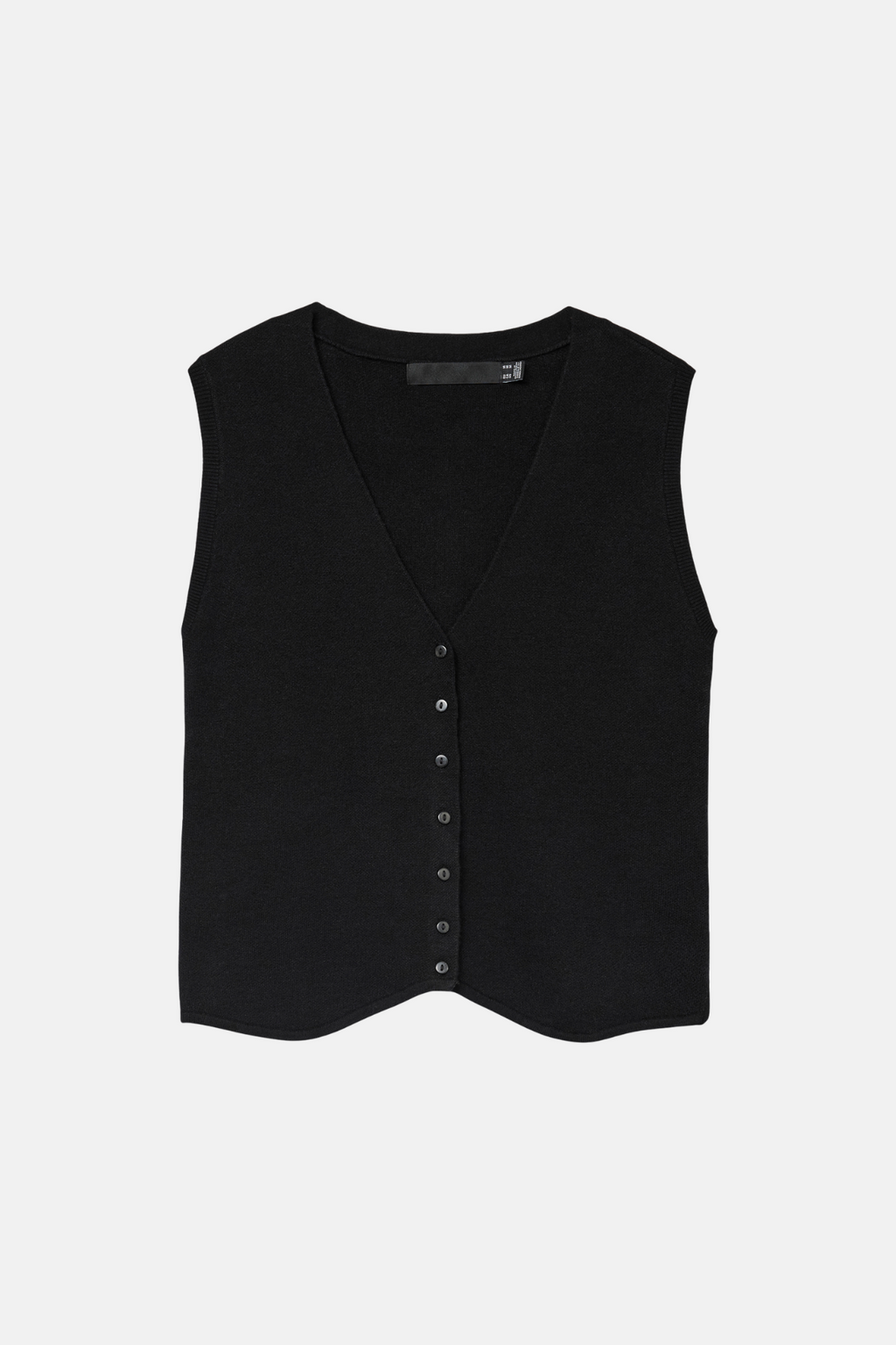 Gold V-Neck Vest - Sort