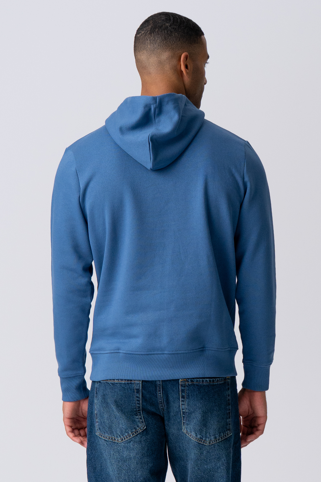 Sweatshirt Hoodie - Støvet Blå