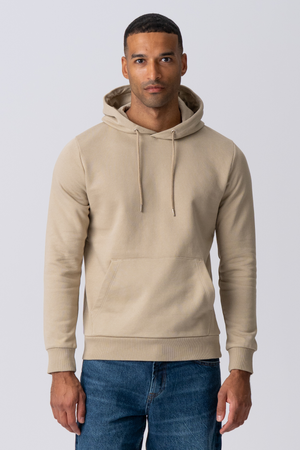 Basic Hoodie Sweat - Mørk Beige