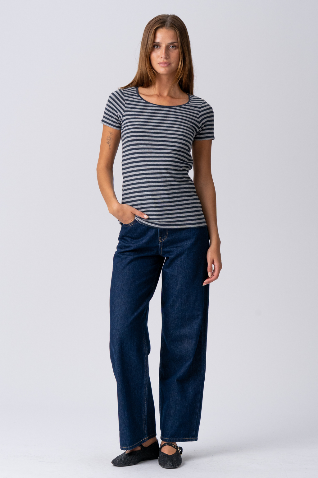 Nørregade T-shirt - Blå-Grå