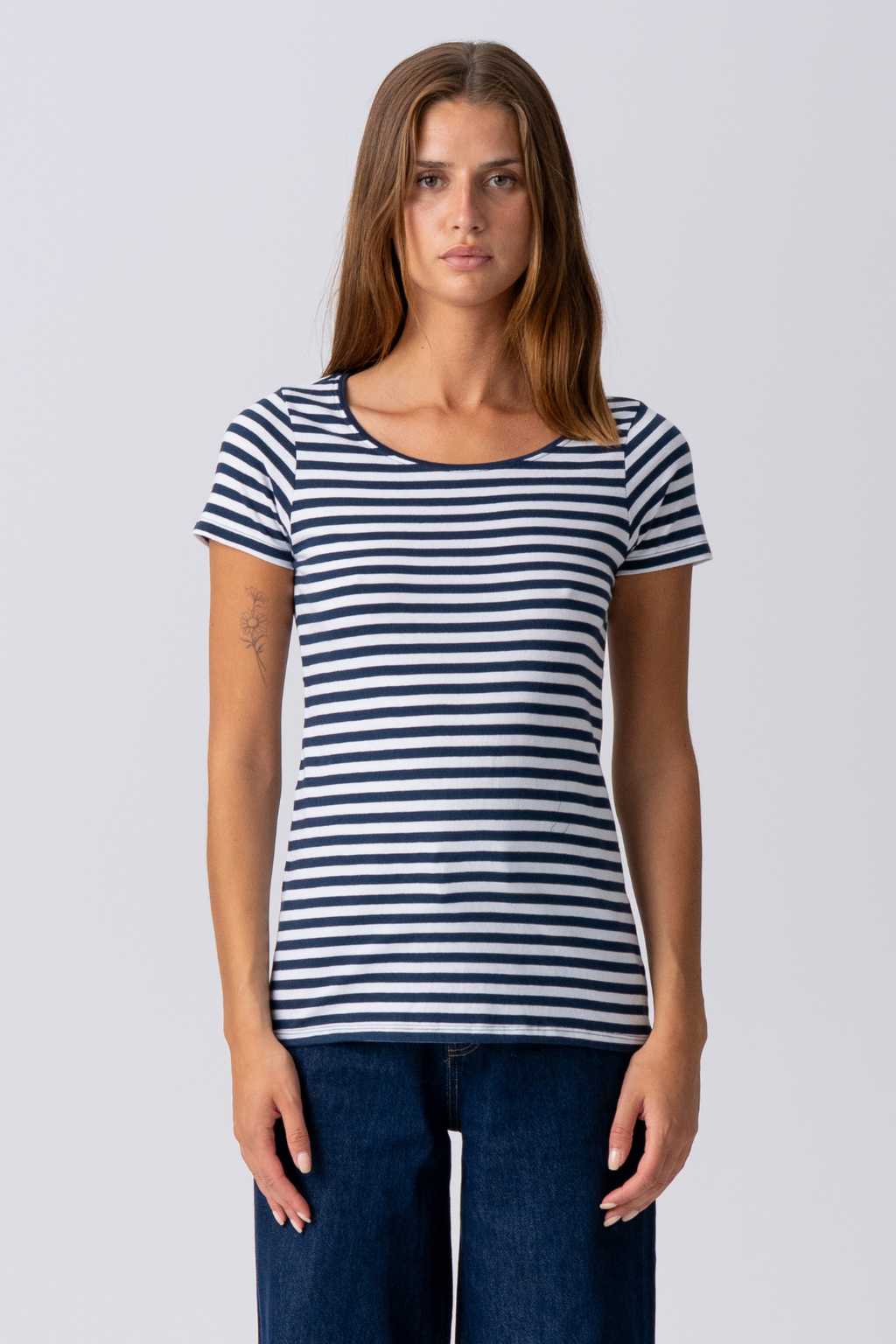 Nørregade T-shirt - Blå-Hvid