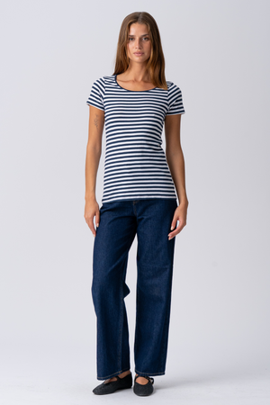 Nørregade T-shirt - Blå-Hvid