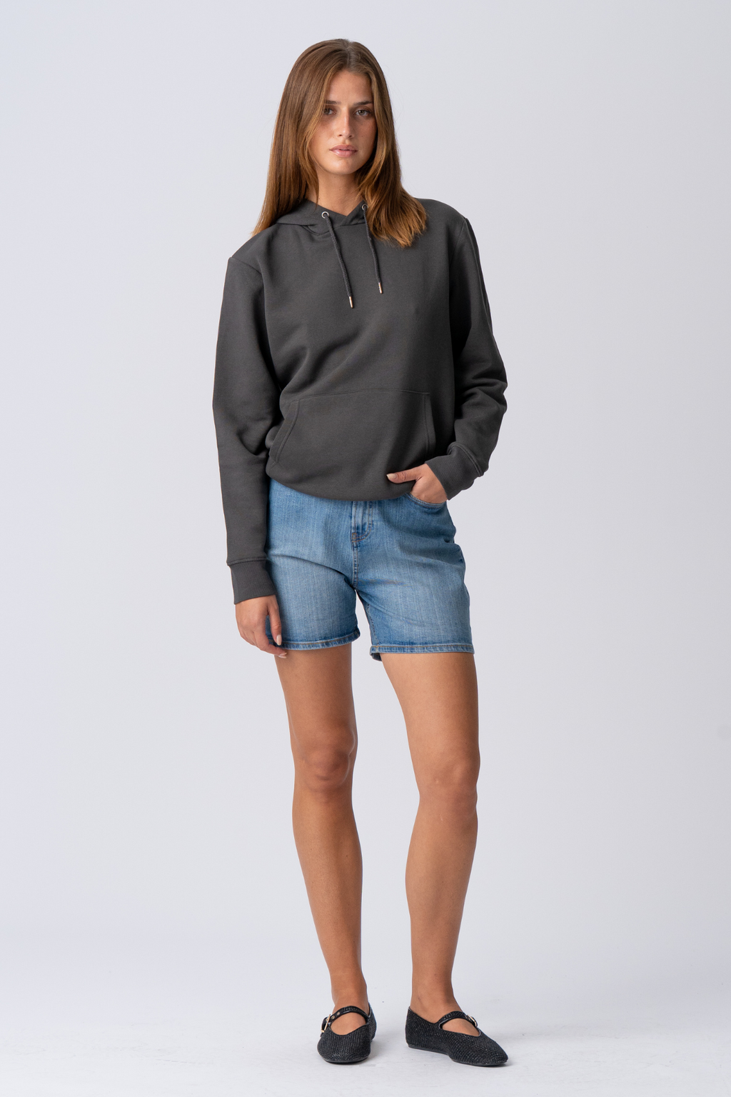 Sweatshirt Hoodie - Mørkegrå