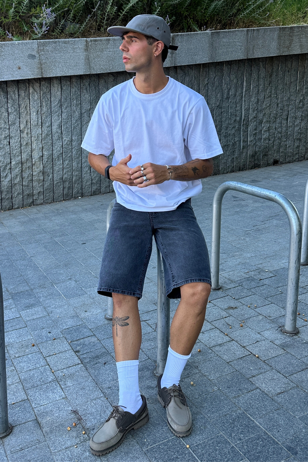 Denim Shorts Loose - Sort