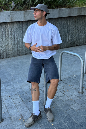 Denim Shorts Loose - Sort