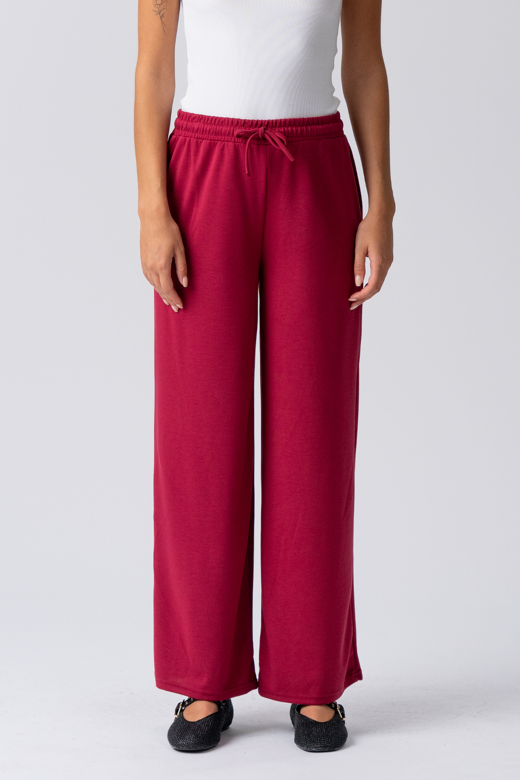 Leah Loose Pants - Bordeaux