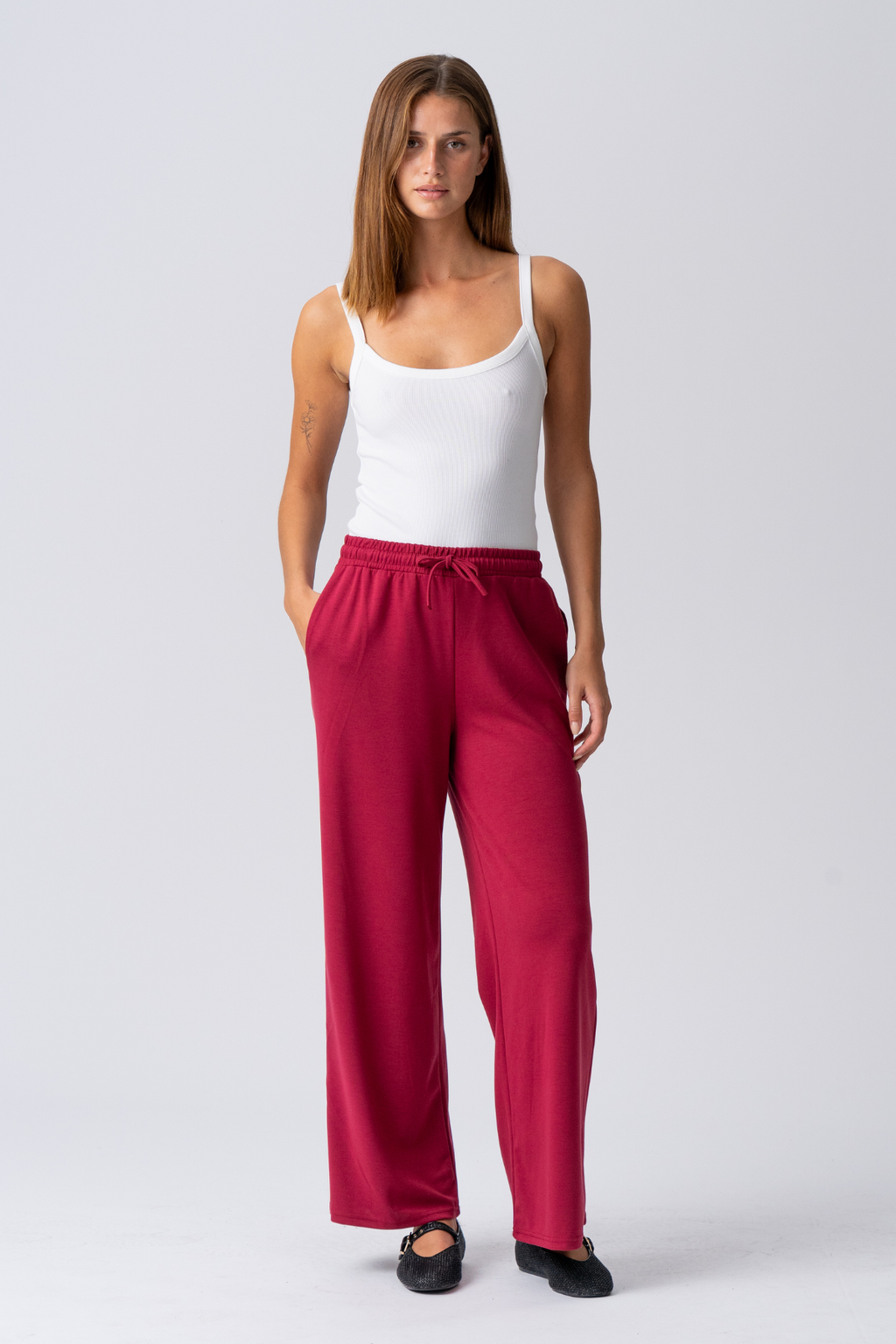 Leah Loose Pants - Bordeaux