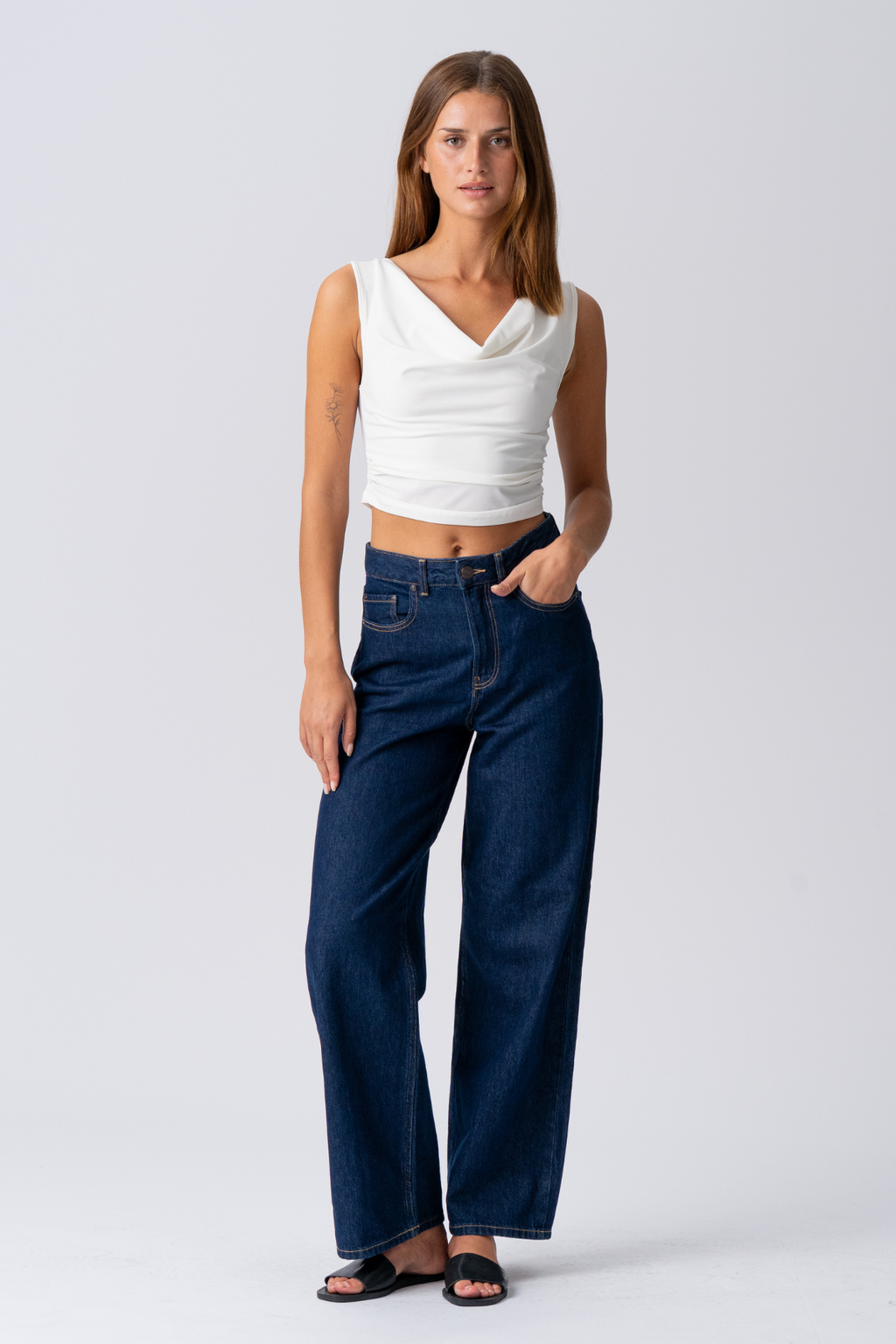 Elisa Waterfall Top - Hvid