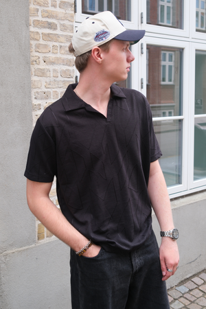 Atlas Textured Polo - Sort