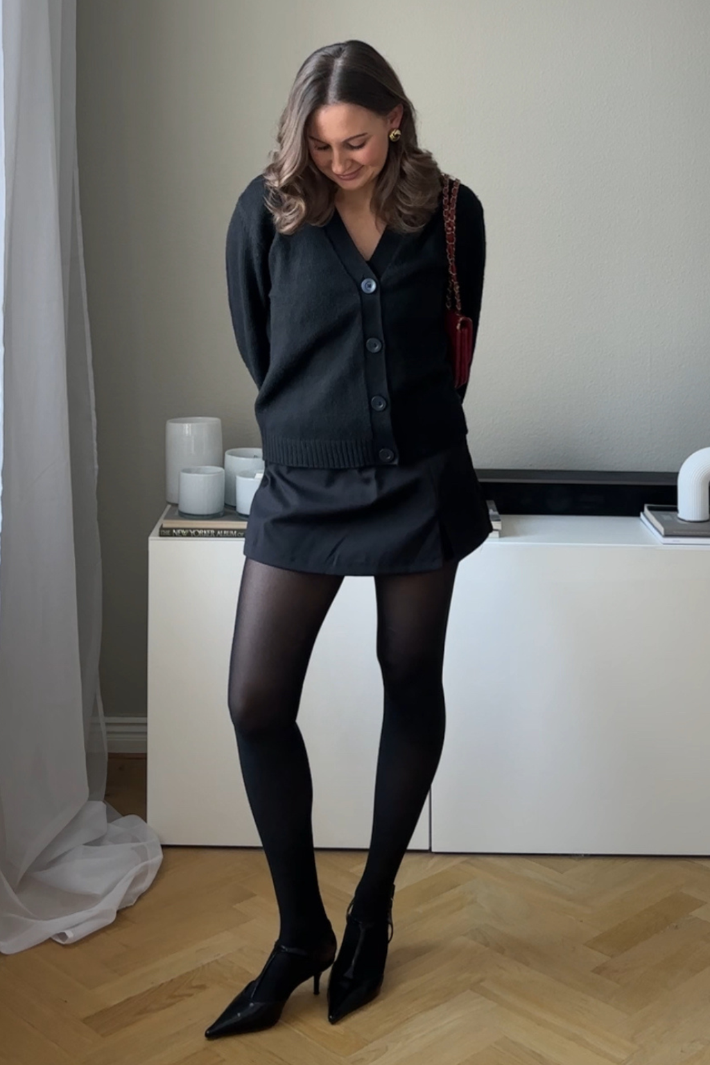 Strikket Cardigan - Sort