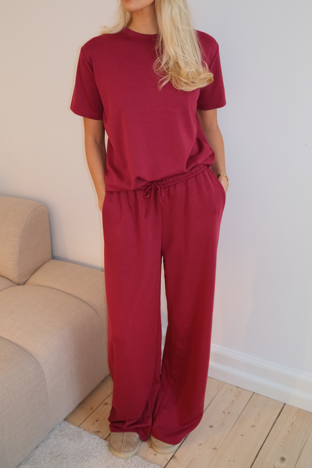 Leah Loose Pants - Bordeaux
