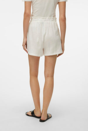 Natali High Waist Shorts - Snow White