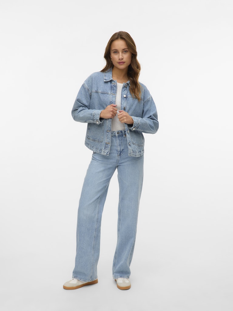 Jamie Denim Shacket - Lys Blå Denim