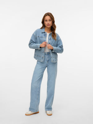 Jamie Denim Shacket - Lys Blå Denim