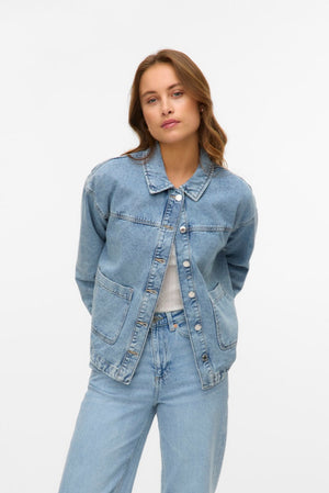 Jamie Denim Shacket - Lys Blå Denim