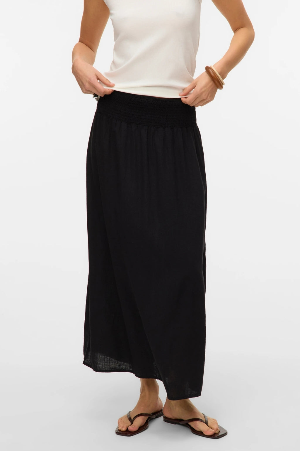 Linn Smock Ancle Skirt - Sort