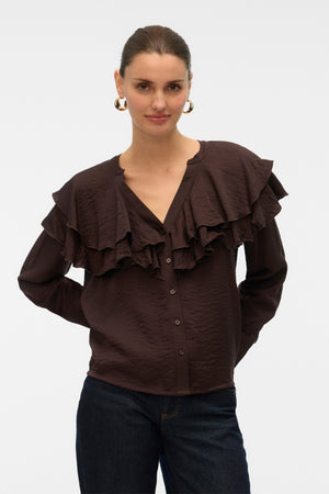 Lizzi Flounce Top - Chokoladetorte