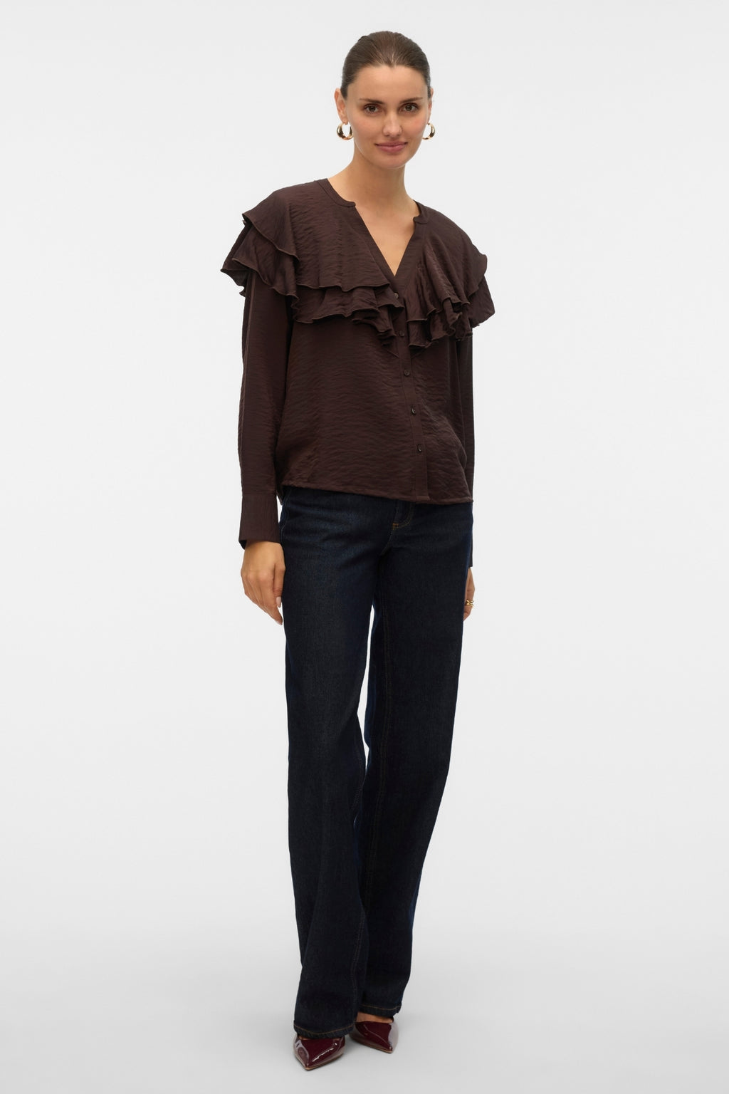 Lizzi Flounce Top - Chokoladetorte