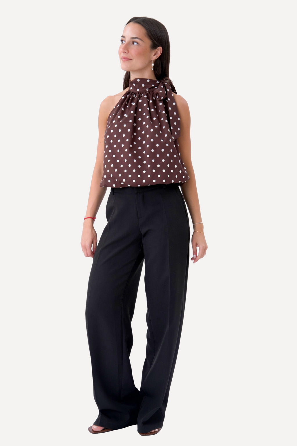 Wilma Top - Brun/Hvid