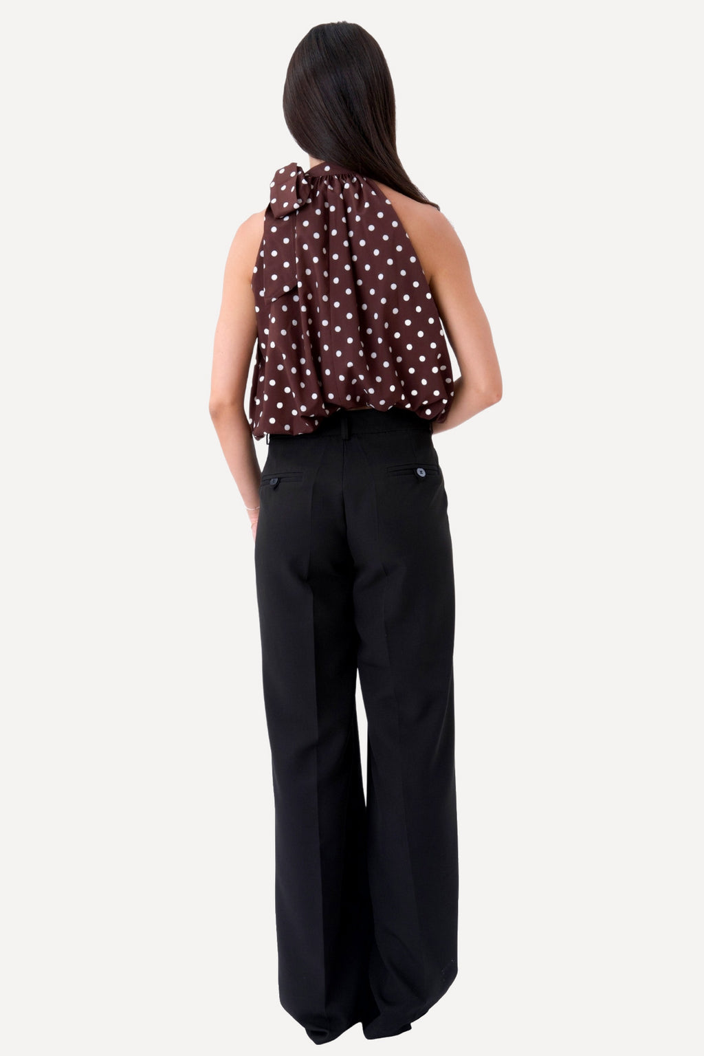 Wilma Top - Brun/Hvid