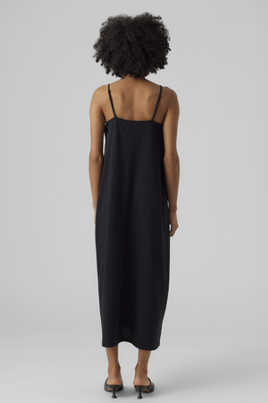 Luna Singlet Ankel Kjole - Sort