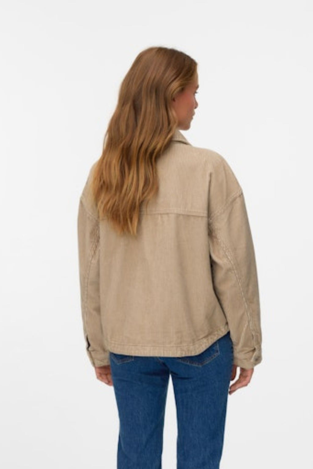 Jamie Corduroy Shacket - Silver Mink