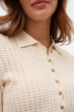 Panama 2/4 Strik Cardigan - Birch