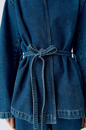 Mallie Blazer - Medium Blue Denim