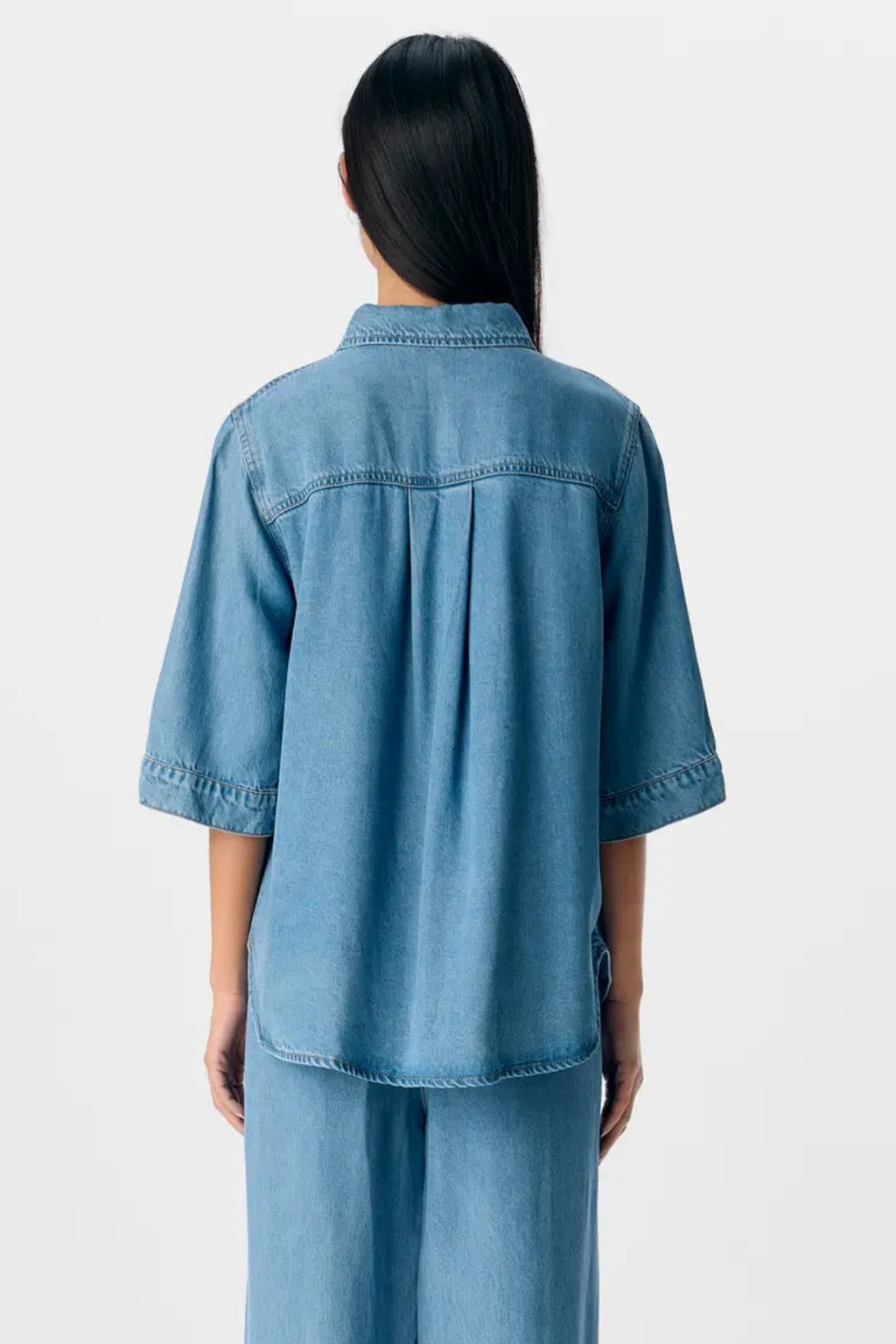 Frame Denim Top - Lyseblå Denim