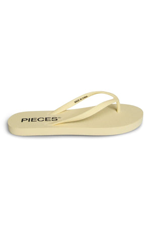 PIECES Summer Flip Flop - French Vanilla - Lys gul