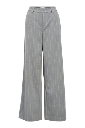 Lisa Wide Pant AOP - Medium Grey Melange
