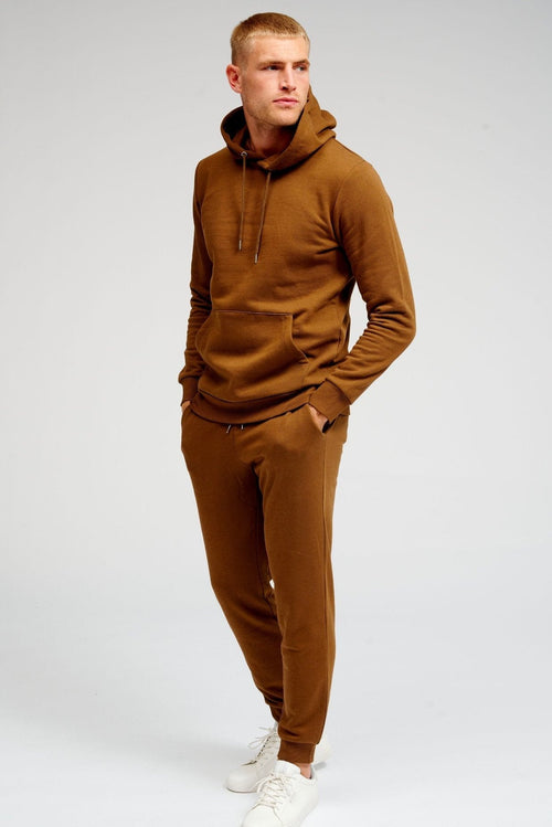 Basic Sweatsuit with Hoodie (Brown) - Package Deal - TeeShoppen Group™ - Sweatsuit - TeeShoppen