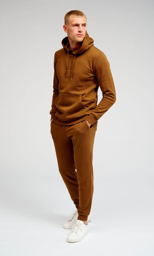 Basic Sweatsuit with Hoodie (Brown) - Package Deal - TeeShoppen Group™ - Sweatsuit - TeeShoppen
