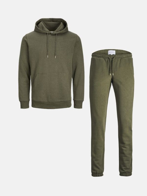 Basic Sweatsuit with Hoodie (Dark Green) - Package Deal - TeeShoppen Group™ - Sweatsuit - TeeShoppen