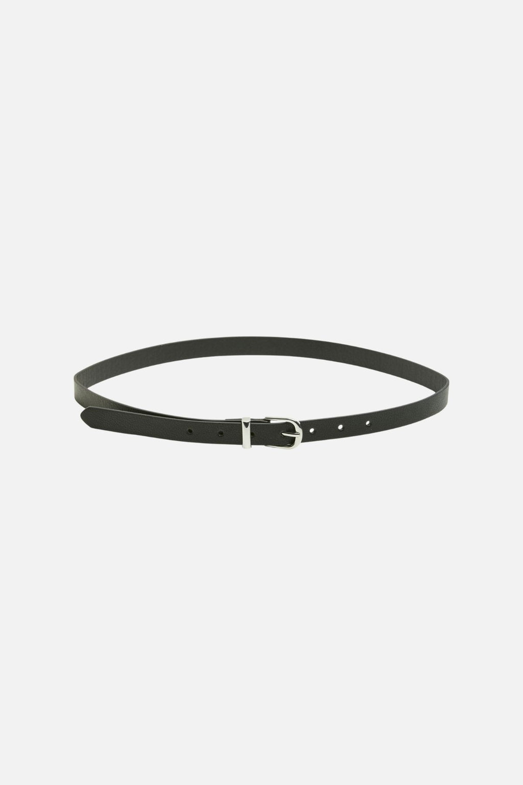 Myra Slim Belt - Black Silver