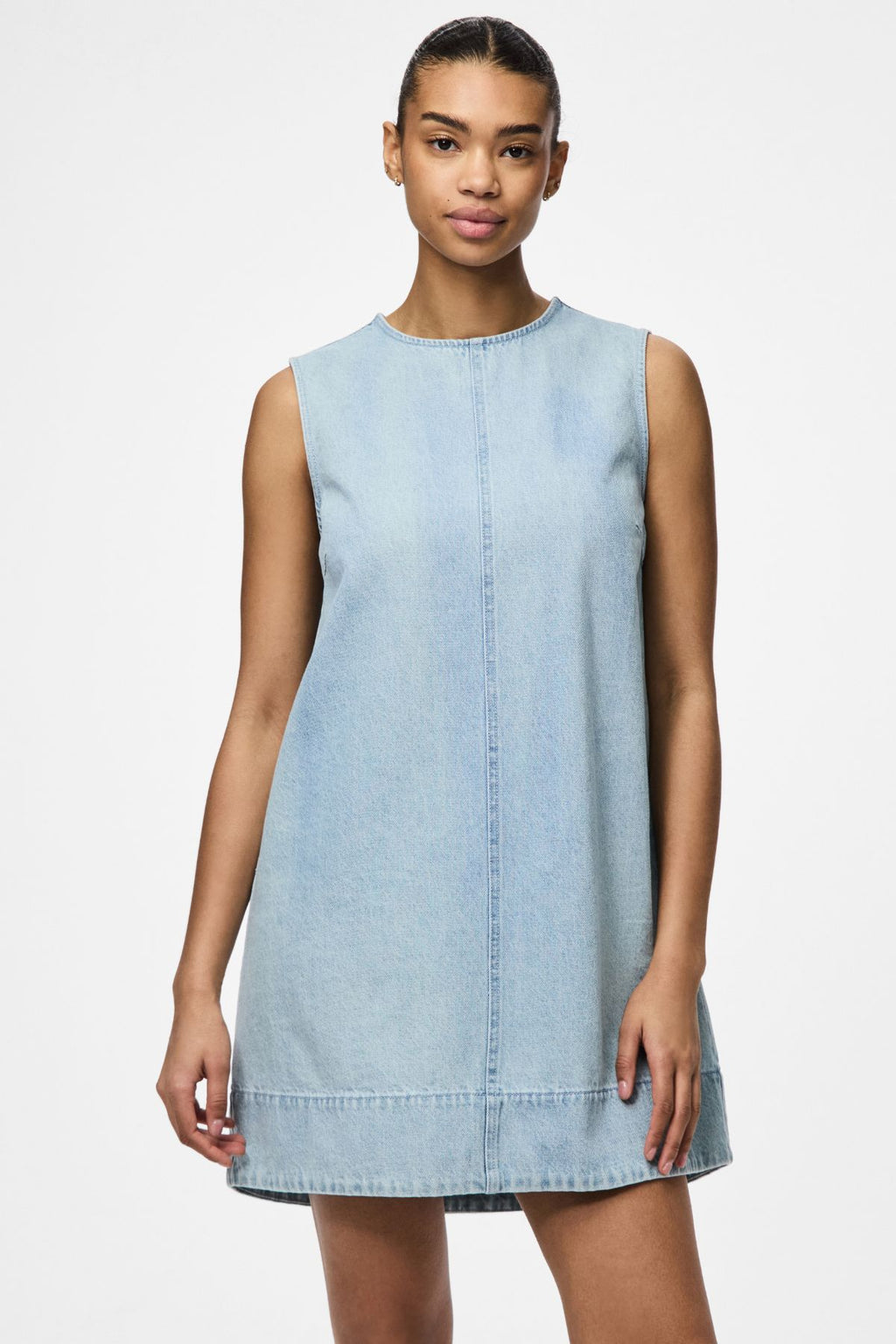 Flora Mini Denimkjole - Light Blue Denim